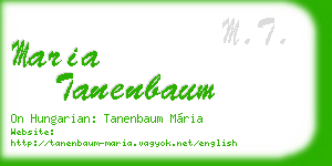 maria tanenbaum business card